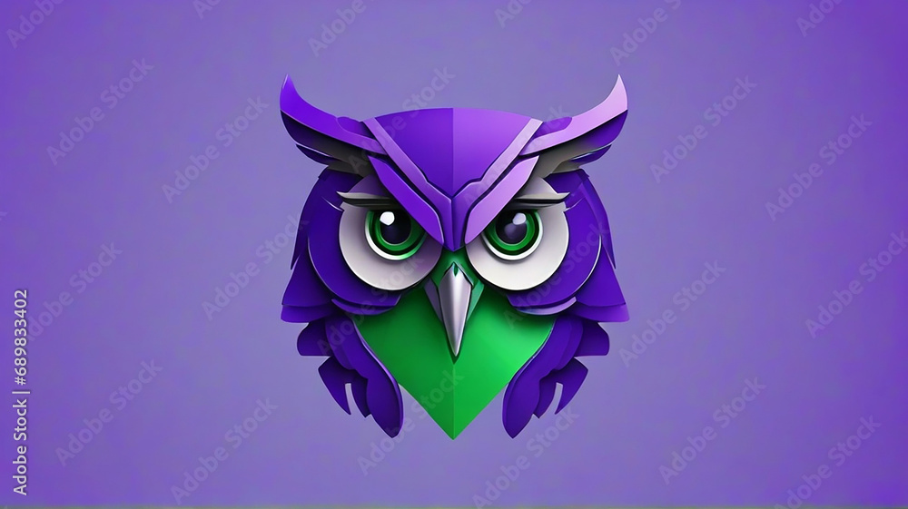 Obraz premium Modern Twist Robotic Owl: