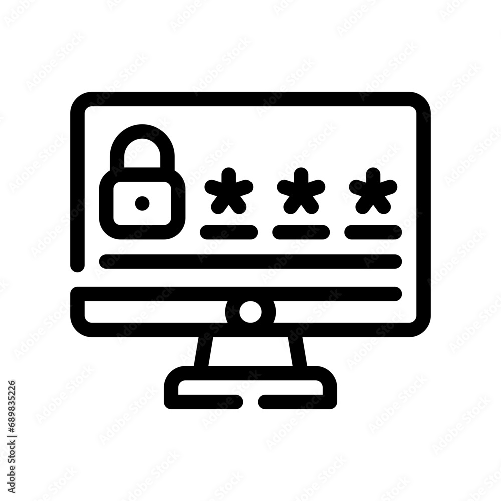 password line icon password line icon