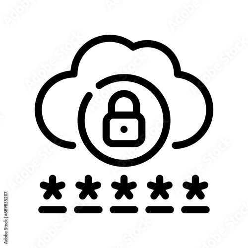 cloud computing line icon