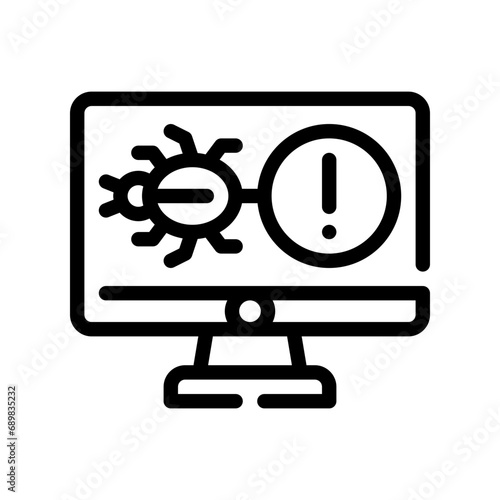 malware line icon