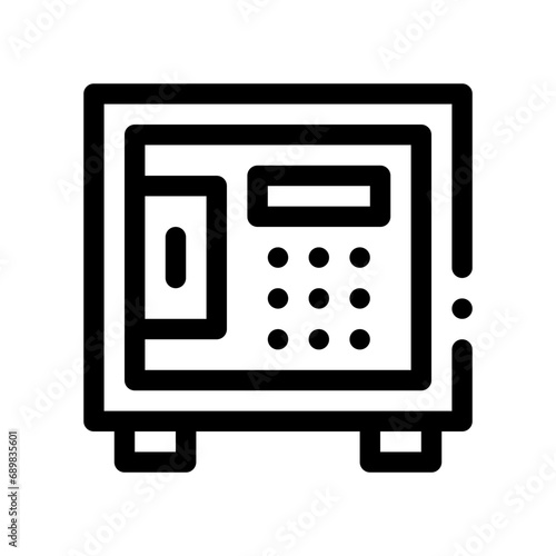 safe box line icon