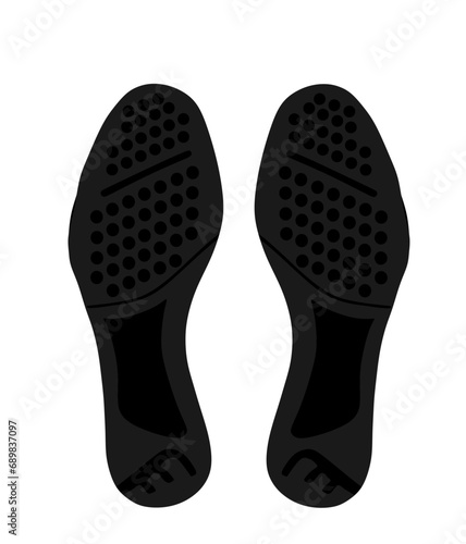 Sole shoes vector illustration isolated on white background. Footwear symbol. Elegant shoes shape silhouette.