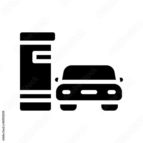charging station glyph icon