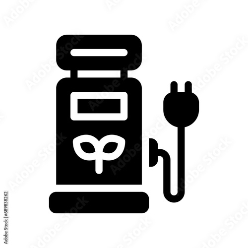 charging station glyph icon