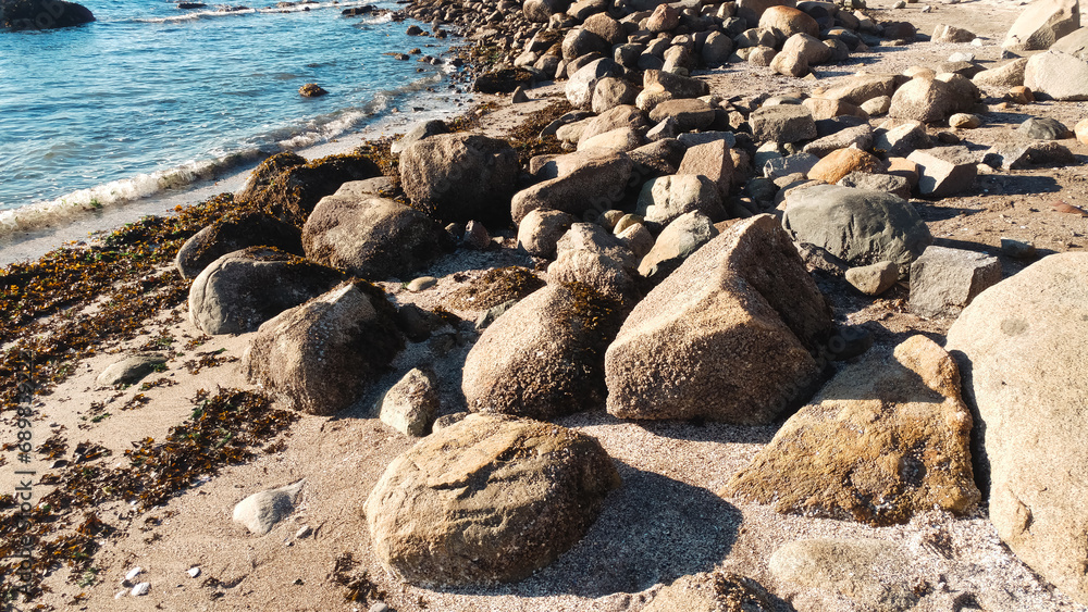 Obraz premium rocks on a sunny beach