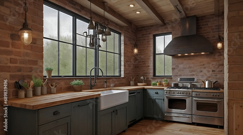 Farmhouse Style kitchen interior photo