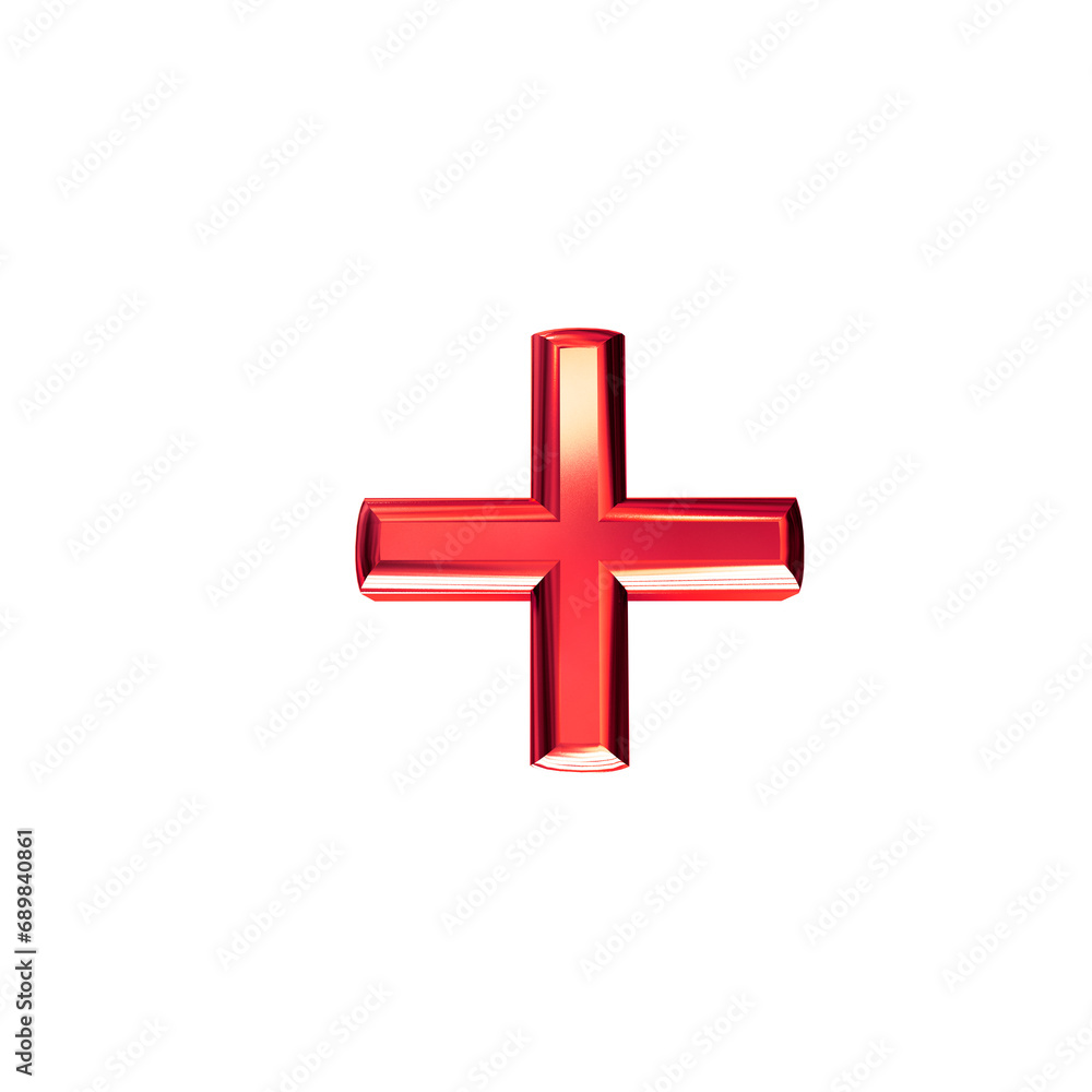 Red symbol with bevel Red symbol with bevel