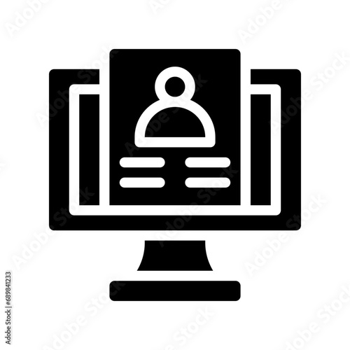 curriculum vitae glyph icon