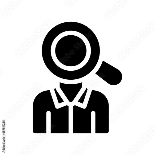 job seeker glyph icon