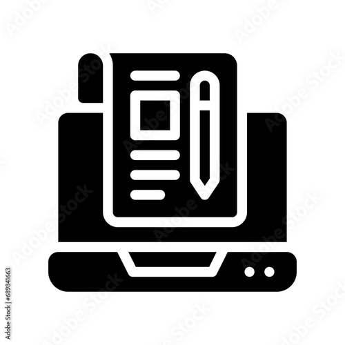 content creator glyph icon