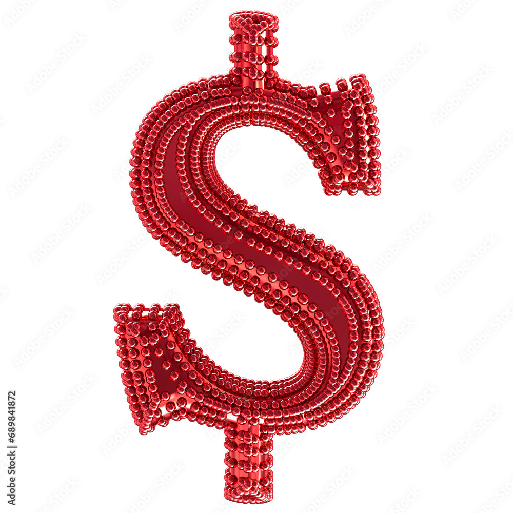 Small spheres on the red symbol Small spheres on the red symbol