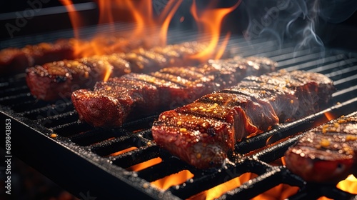 Grill Patterns with a grill, photorealistic scenes