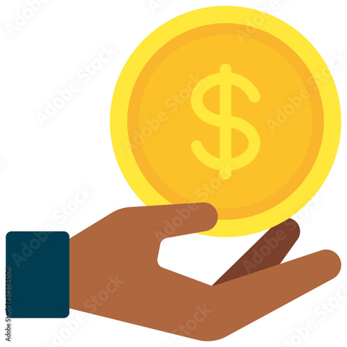 Give Dollar Coin Icon