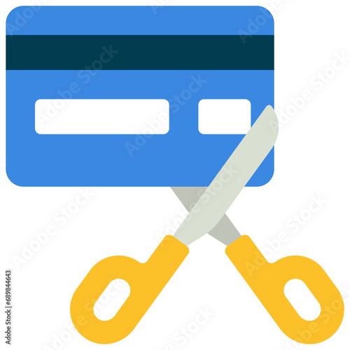 Cut Up Credit Card Icon