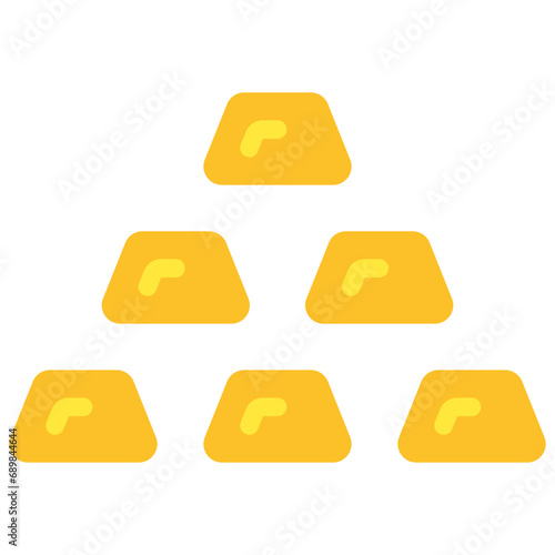 Gold Bars Stack Icon
