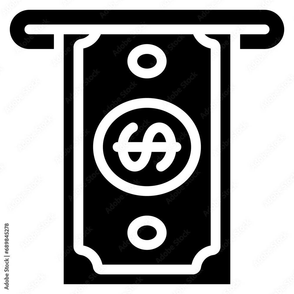 Cash Note Withdrawal Icon Cash Note Withdrawal Icon