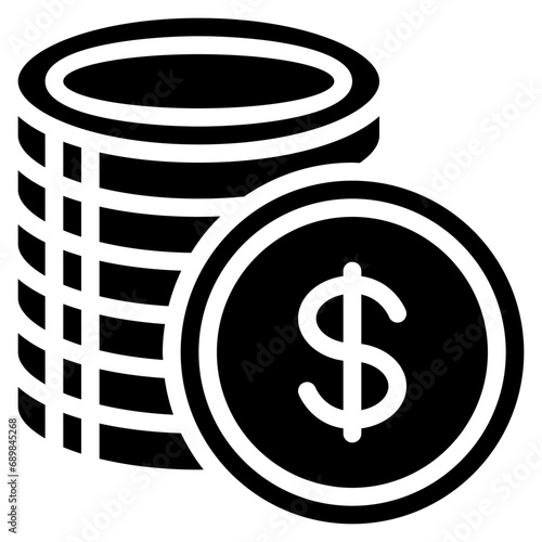 Coins Stack Tall Icon