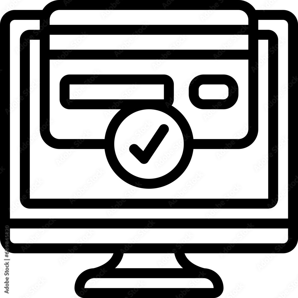 Computer Accepted Payment Icon Computer Accepted Payment Icon