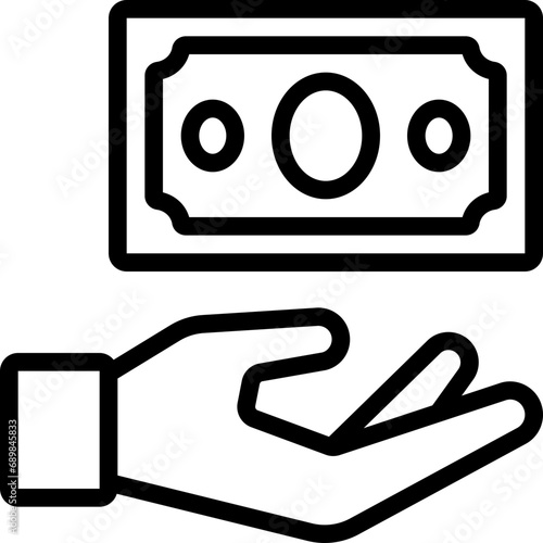 Give Cash Note Icon