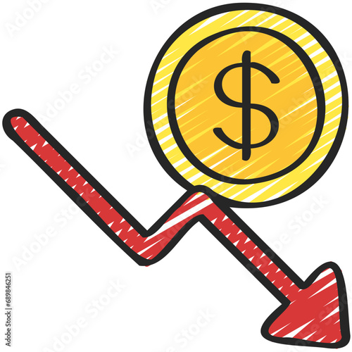 Money Loss Arrow Icon