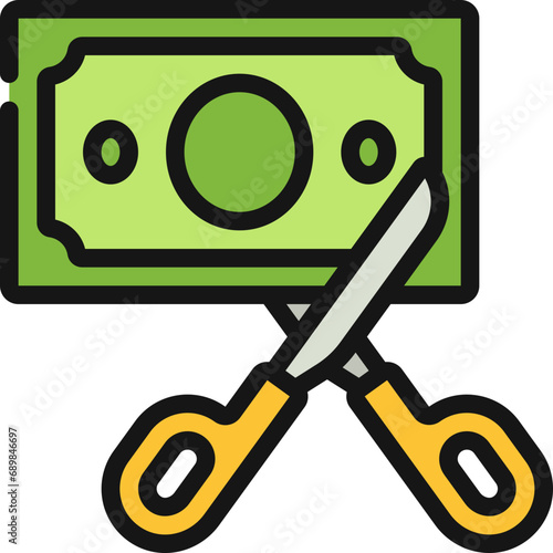 Cut Up Cash Icon