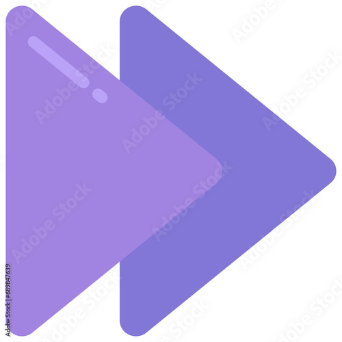 Overlapping Right Arrows Icon