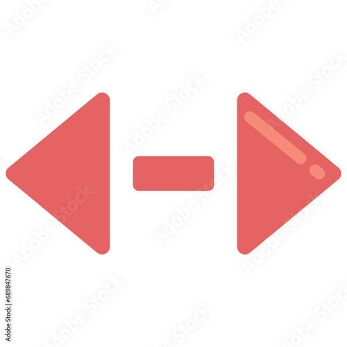 Two Arrows With Line Icon