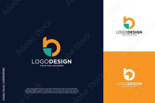 Letter B accounting financial logo design inspiration photo