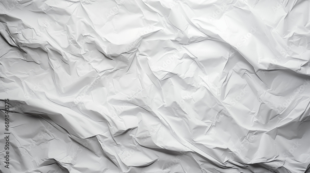 Obraz premium Crumpled white paper texture pattern. Rough grunge old blank. White clean crumpled paper background. Crumpled empty paper template for posters and banners.