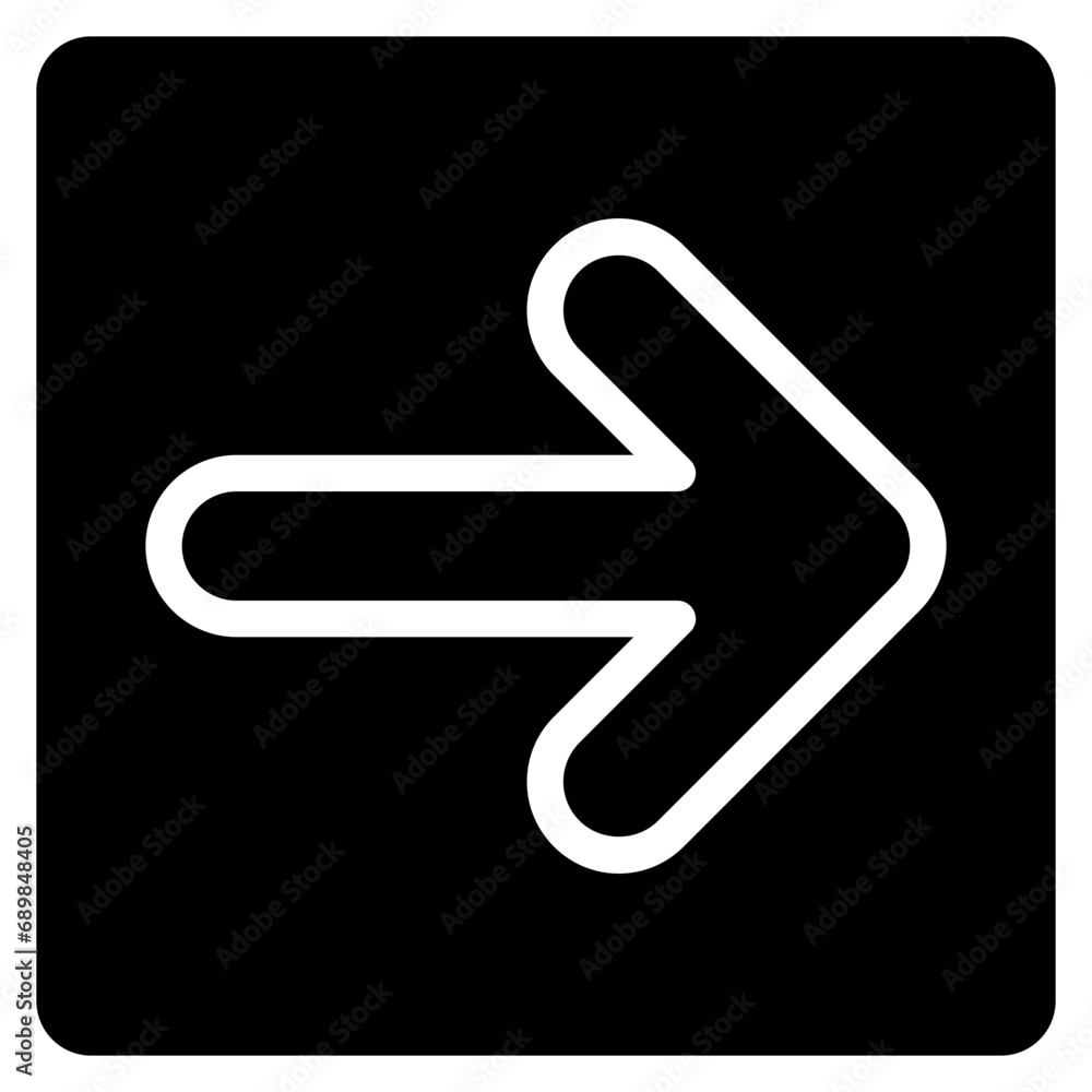 Rounded Right Arrow Square Icon Rounded Right Arrow Square Icon