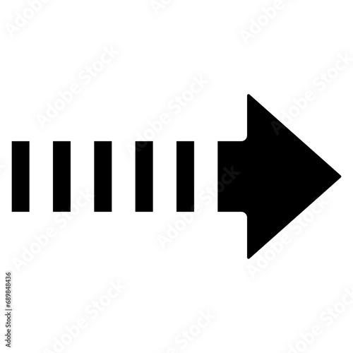 Dashed Line Right Arrow Icon photo