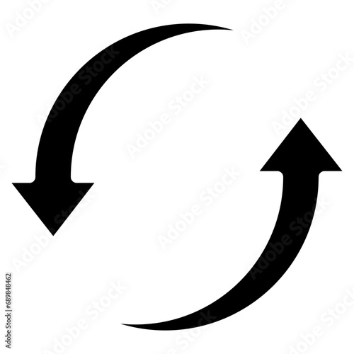 Thin Point Cycle Arrows Icon