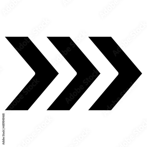 Three Split Sharp Arrows Icon