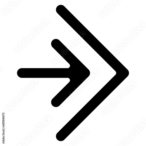 Right Rounded Double Arrow Icon