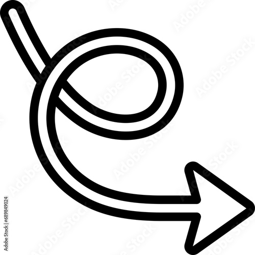 Curly Loop Arrow Icon