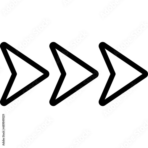 Three Pointy Arrows Icon