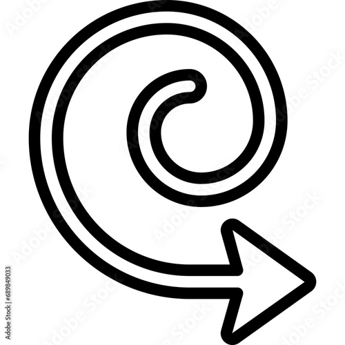 Spiral Loop Arrow Icon