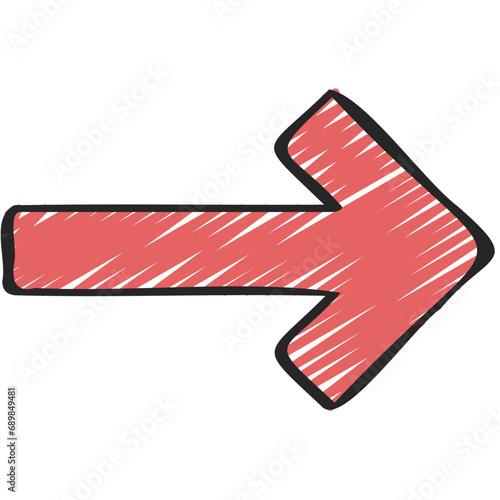 Sharp Right Arrow Thick Icon