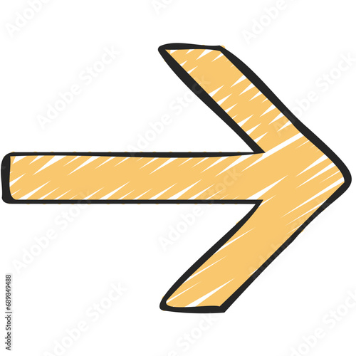 Sharp Right Arrow Icon