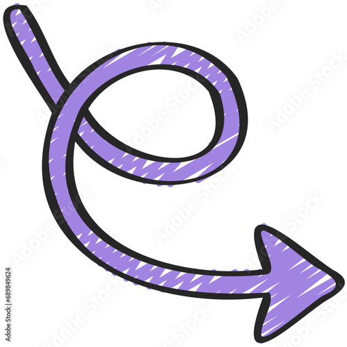 Curly Loop Arrow Icon