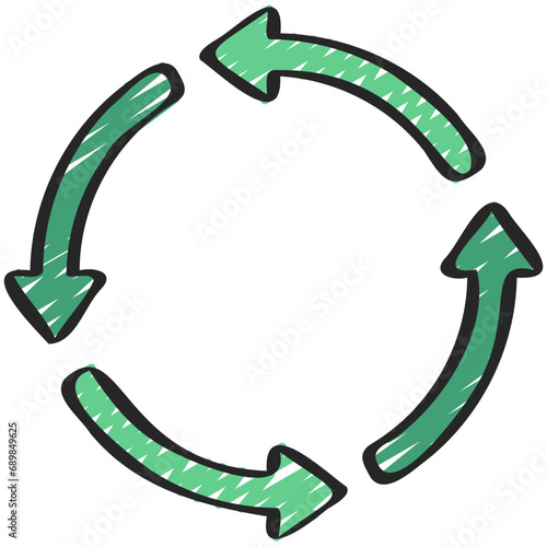 Four Cycle Arrows Icon