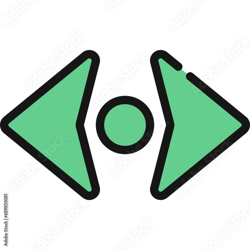 Two Arrows Around Circle Icon