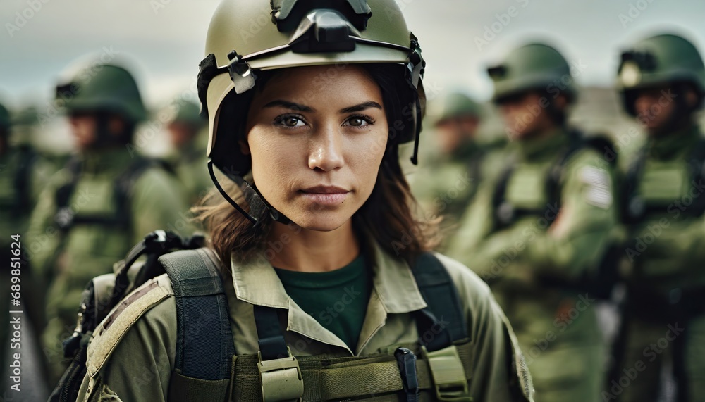 young adult woman, army soldier young adult woman, army soldier