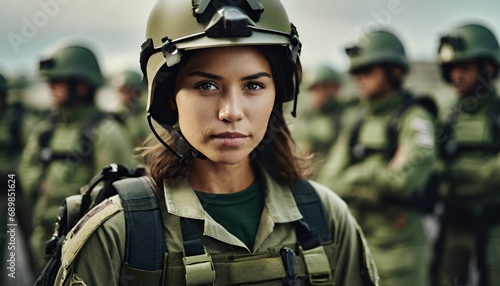 young adult woman, army soldier © Marko