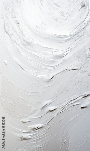 Rough white textured paint swirls creating an abstract, tactile background.