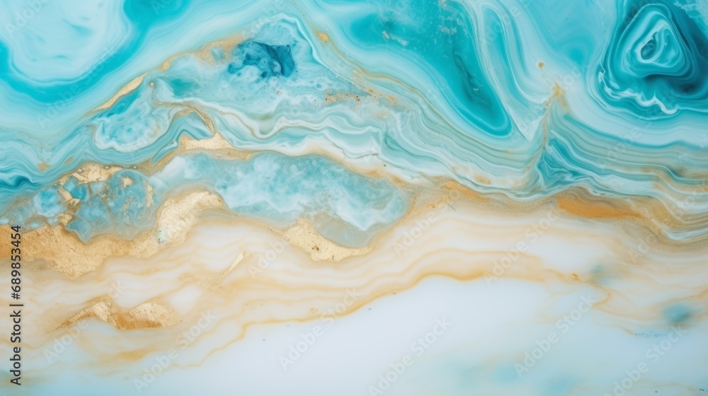 Beige Marble with Turquoise Horizontal Background. Abstract stone texture backdrop with water drops. Bright natural material Surface. AI Generated Photorealistic Illustration. Beige Marble with Turquoise Horizontal Background. Abstract stone texture backdrop with water drops. Bright natural material Surface. AI Generated Photorealistic Illustration.