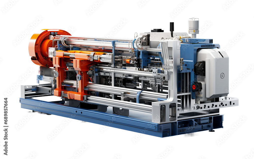 Extrusion Machine isolated on a transparent background.