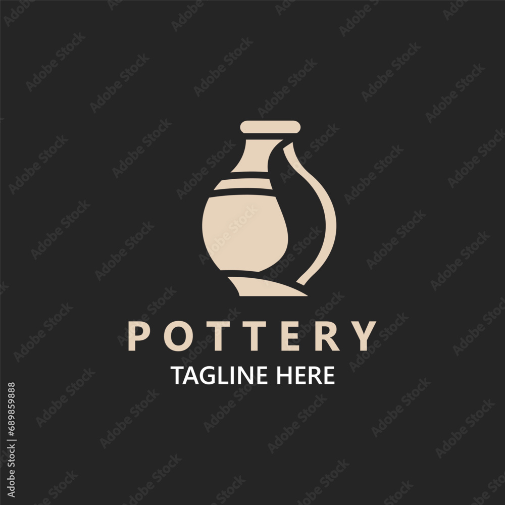 Pottery logo design handmade, creative traditional mug craft concept inspiration nature workshop template Pottery logo design handmade, creative traditional mug craft concept inspiration nature workshop template