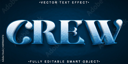 Sailor Crew Vector Fully Editable Smart Object Text Effect