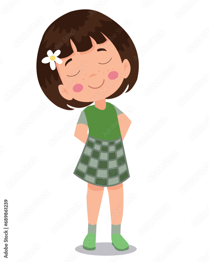 vector illustration of students in different postures vector illustration of students in different postures